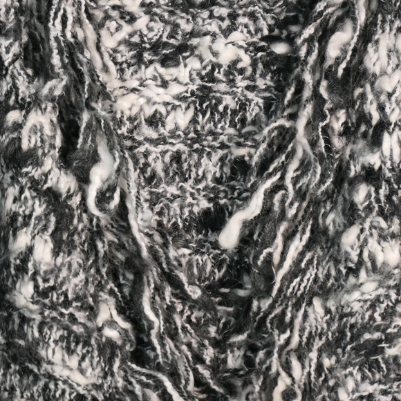 Chicos Sweater Vest Womens Large Wool Blend Black White Lagenlook Boho Cozy - Picture 7 of 10